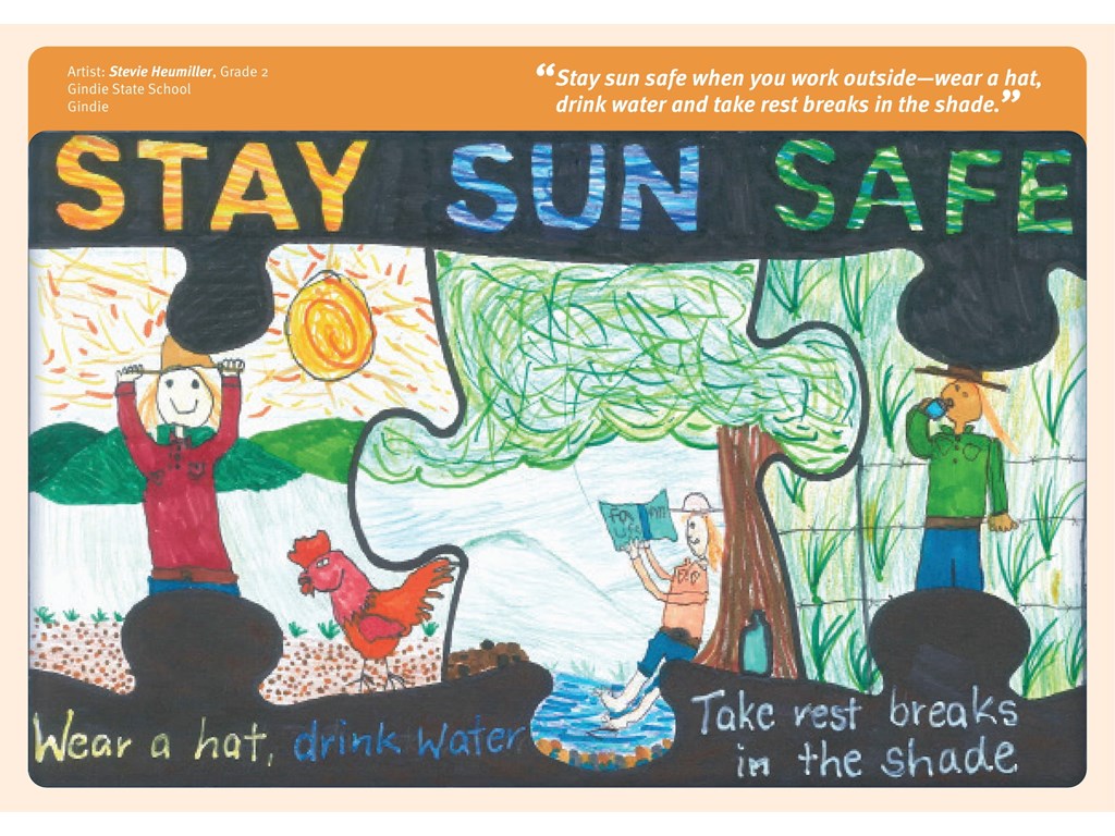 Farm safety calendar competition winners from Central Queensland